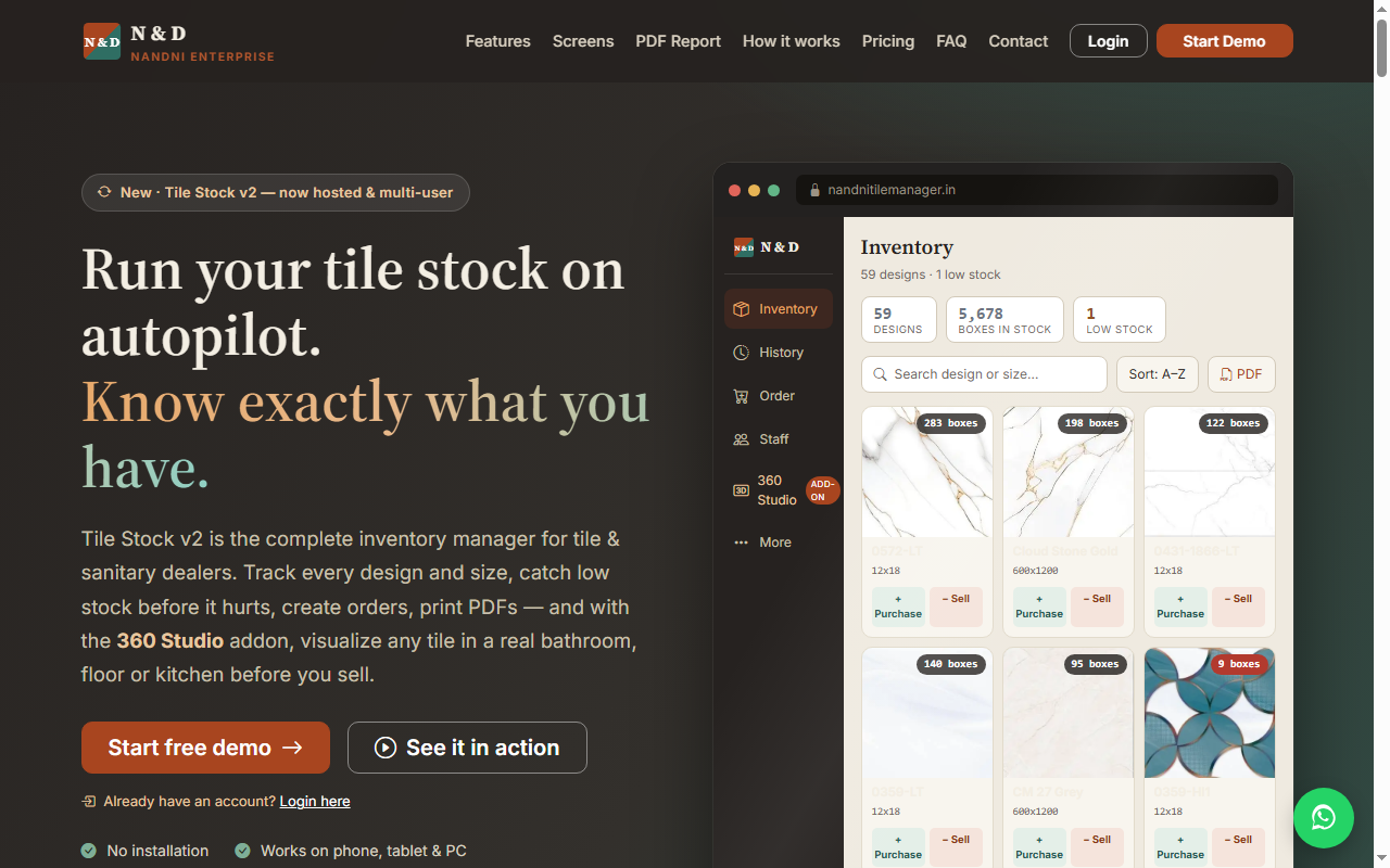 Nandni Tile Manager